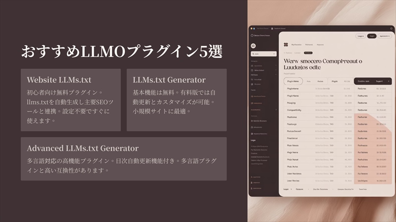 LLMO プラグインおすすめ