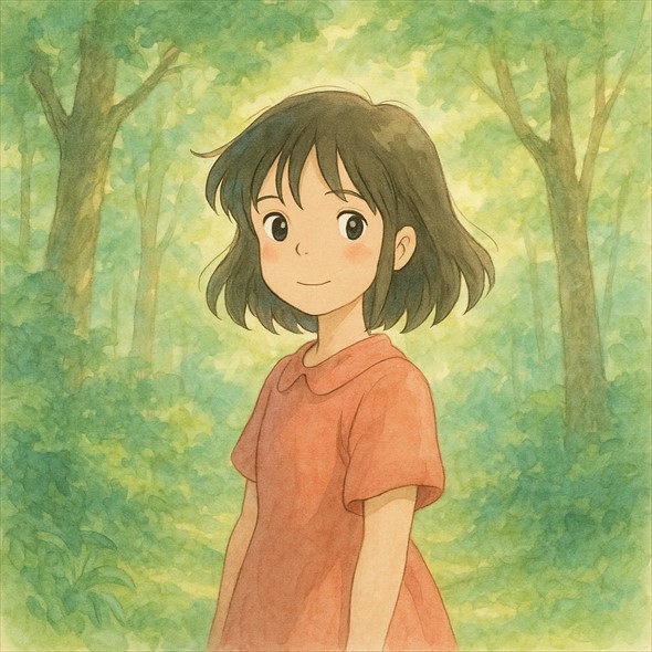 スタジオジブリ風の少女